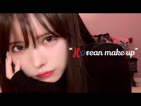 益若つばさの黒髪韓国メイク🖤ハイライトで小顔を作る