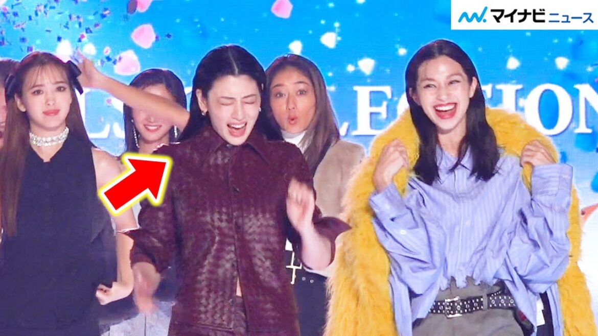 三吉彩花&中条あやみ、“キャノン砲”に激しく驚く!フィナーレで約50名のモデルが勢揃い 『マイナビ TGC 2023 A/W』