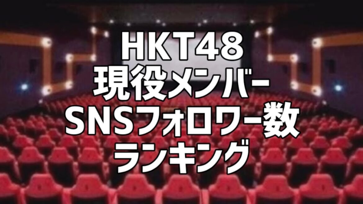 HKT48現役メンバーSNSフォロワー数ランキング