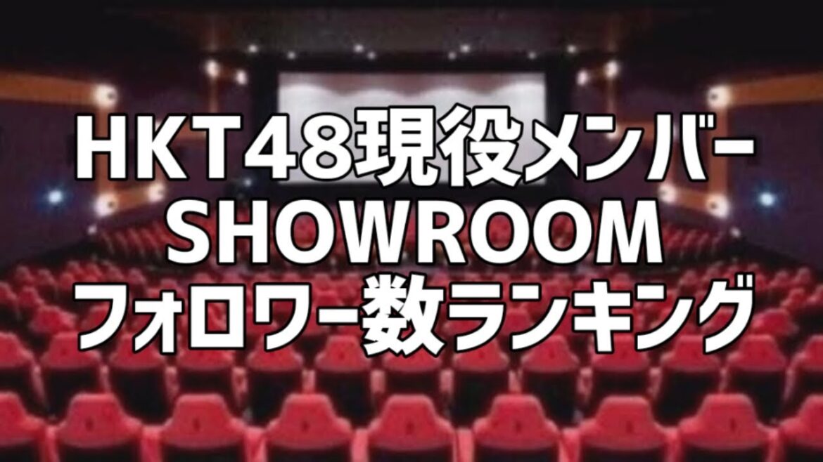 HKT48現役メンバーSHOWROOMフォロワー数ランキング