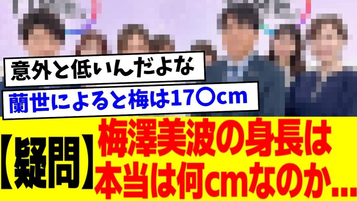 【乃木坂46】梅の身長は本当は何センチなのか問題www【5chの反応】