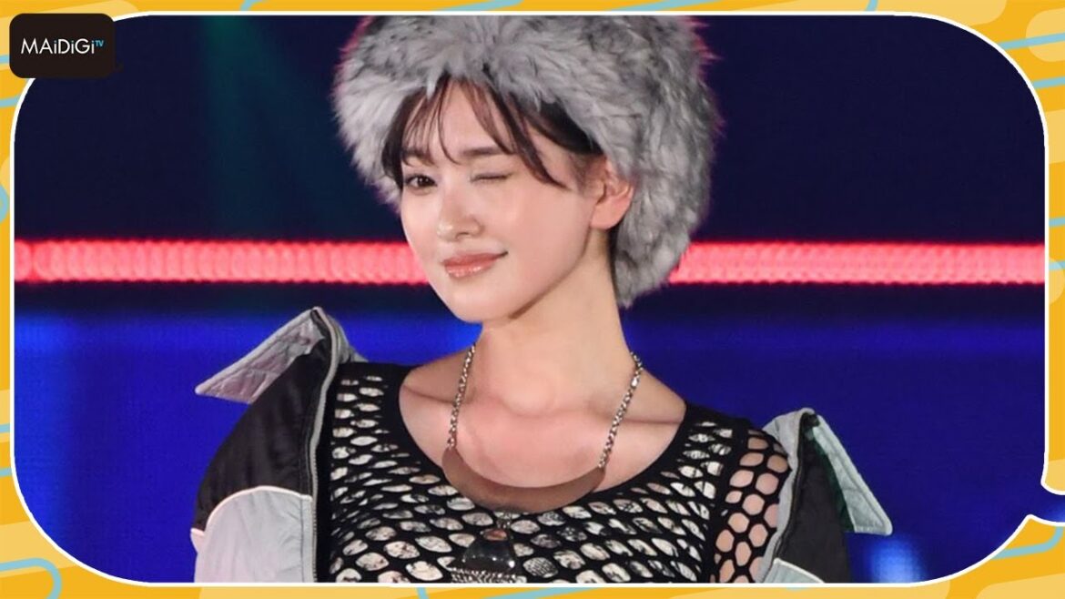 元HKT48兒玉遥、透け感コーデでガルアワ初登場 ウインクもキュートに堂々ランウエー