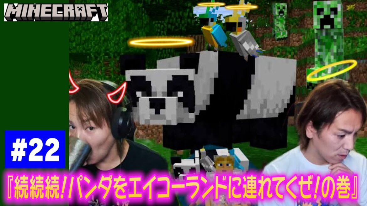 【#22】EIKOがマインクラフトを生配信【続続続!パンダをエイコーランドに連れてくぜ!の巻】