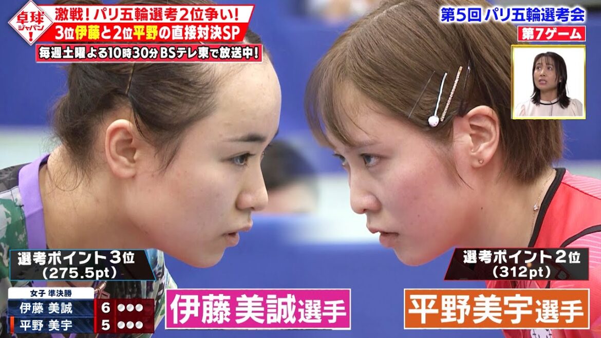【激闘の黄金世代対決】伊藤美誠 vs 平野美宇 フルゲームまでもつれた最終第7ゲームをDEEP解説|第5回 パリ五輪日本代表選考会
