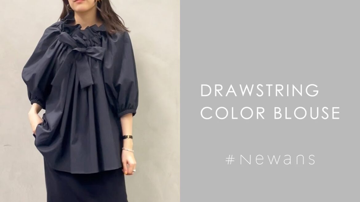#Newans DRAWSTRING COLOR BLOUSE