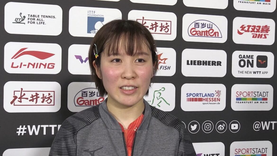 平野美宇 悲願の五輪シングルス出場へ「選考会に全力を尽くして優勝を目指す」|WTTチャンピオンズフランクフルト2023