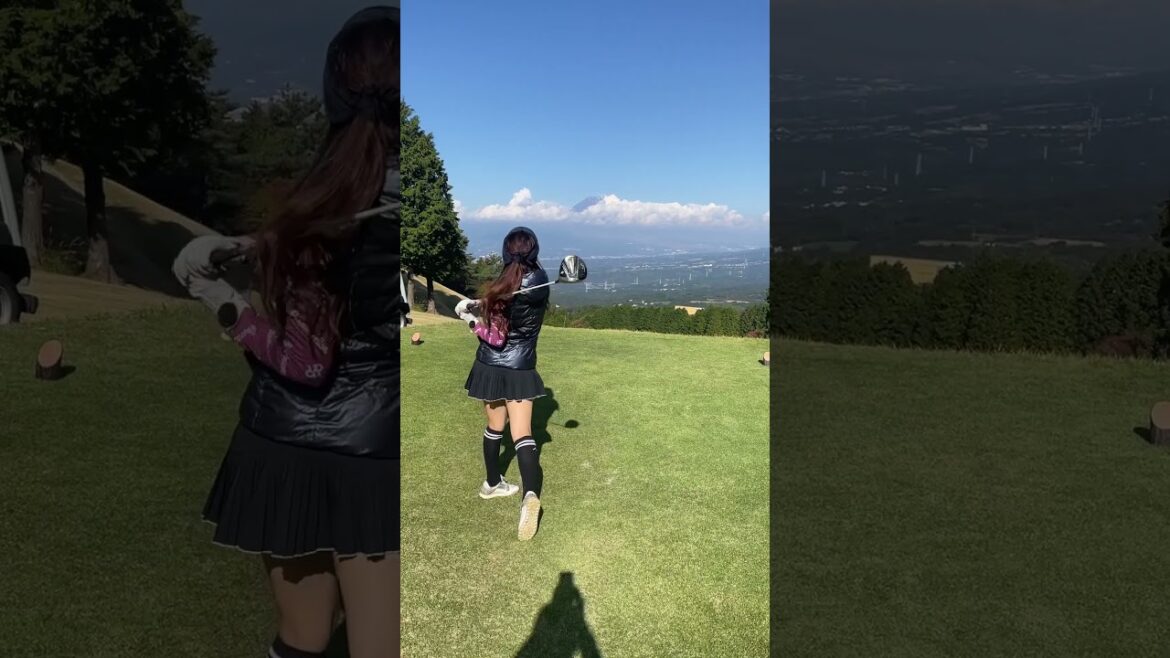 人気ゴルフ女子・千代田唯さんのティーショット10番富士箱根カントリークラブ2023スペシャル