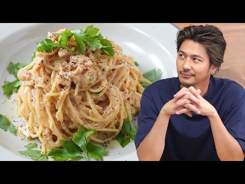 【ツナクリームパスタ】絡めて食べる濃厚パスタ!ワインと合わせるのもオススメです