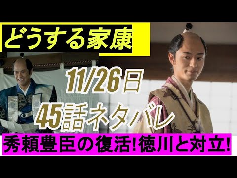 どうする家康45話予告】秀頼豊臣家の復活!徳川家と対立へ「2人のプリンス」 11月26日放送 予告ネタバレあらすじNHK大河ドラマ