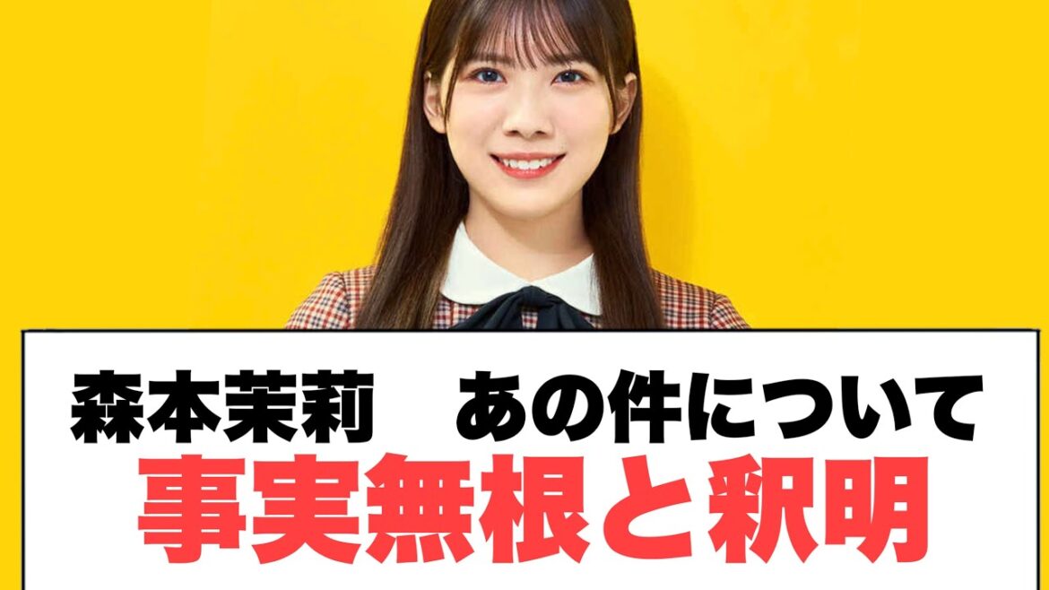 森本茉莉 あの件について事実無根と釈明