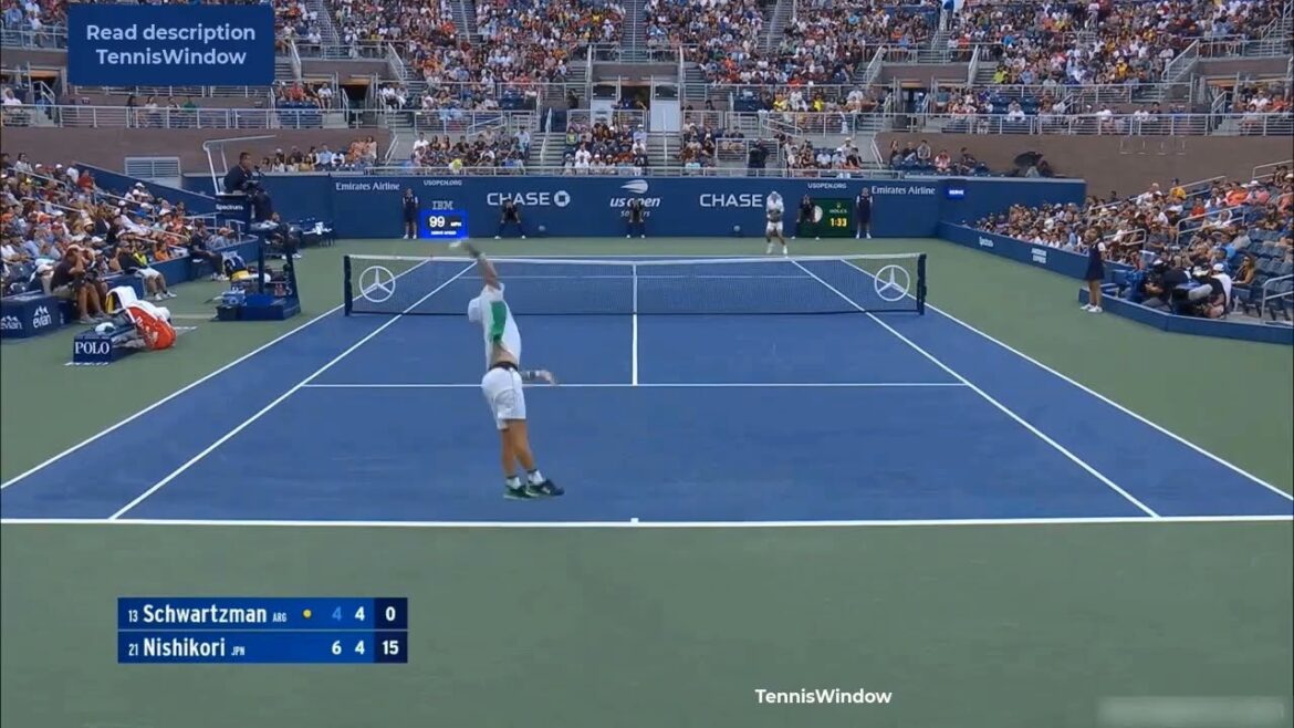 Nishikori (錦織) VS Schwartzman (シュワルツマン) US Open 2018