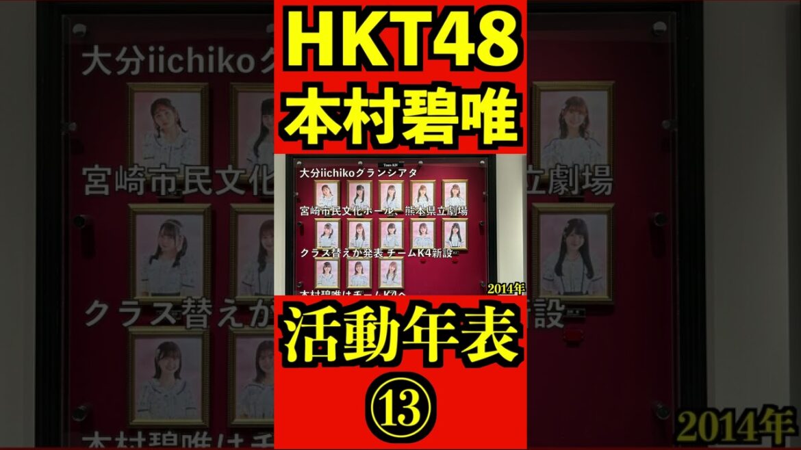 HKT48 本村碧唯 12年間の活動年表⑬ 全編はコメント欄! #shorts