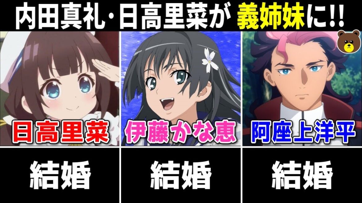 【全7組】声優の結婚ラッシュまとめ【日高里菜/伊藤かな恵/阿座上洋平/ほか】