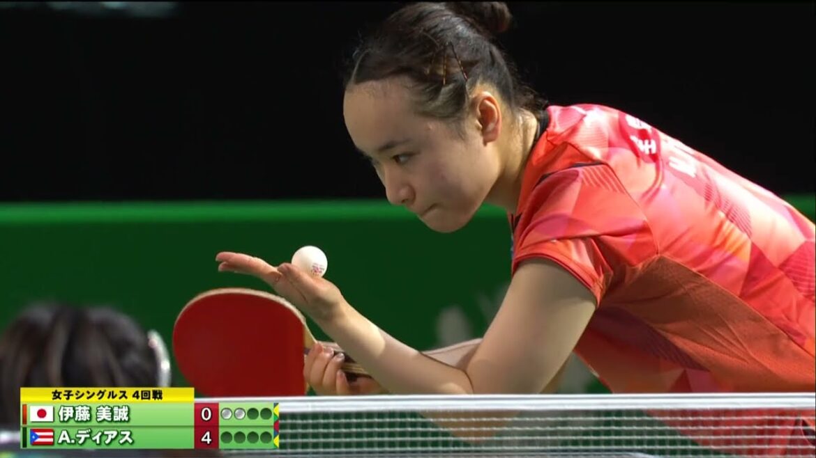 【プレイバック】4回戦 伊藤美誠 vs A ディアス|世界卓球2023南アフリカ 女子シングルス
