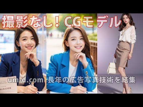 撮影は不要です★女性モデル広告写真素材を提供します★広告カメラマンがカスタマイズして広告キャンペーン画像を制作