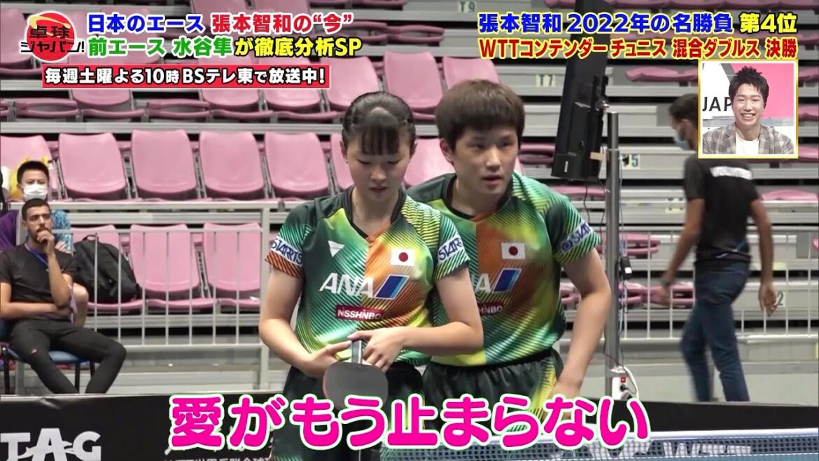 【第4位】張本智和 妹・美和への愛が止まらない『水谷隼が選ぶ 張本智和 2022年の名勝負』|卓球ジャパン!2023年1月28日 OA