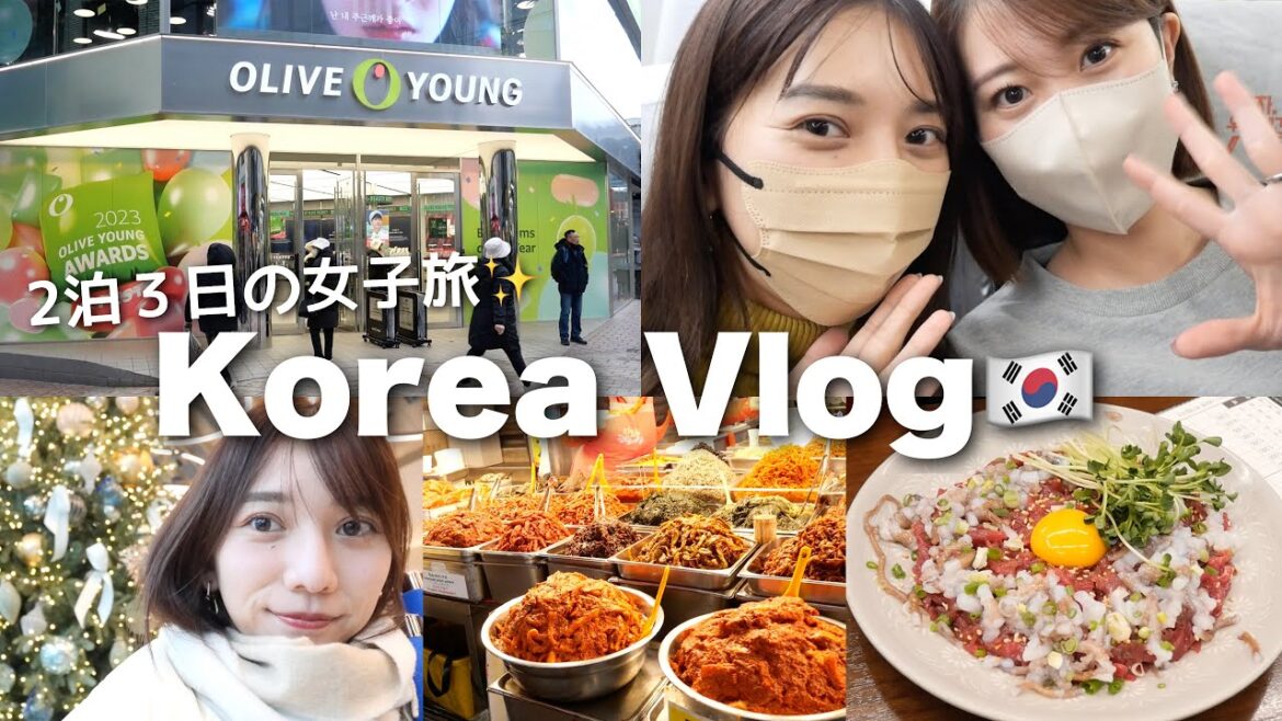 【韓国vlog】真冬の女子旅✈️ グルメ | 美容 | お買い物