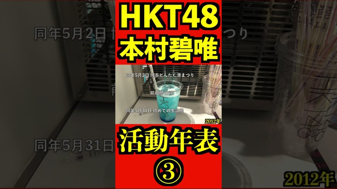 HKT48 本村碧唯 12年間の活動年表③ #shorts