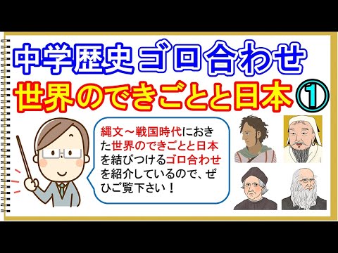 中学社会【ゴロ合わせ】歴史「世界のできごとと日本①」
