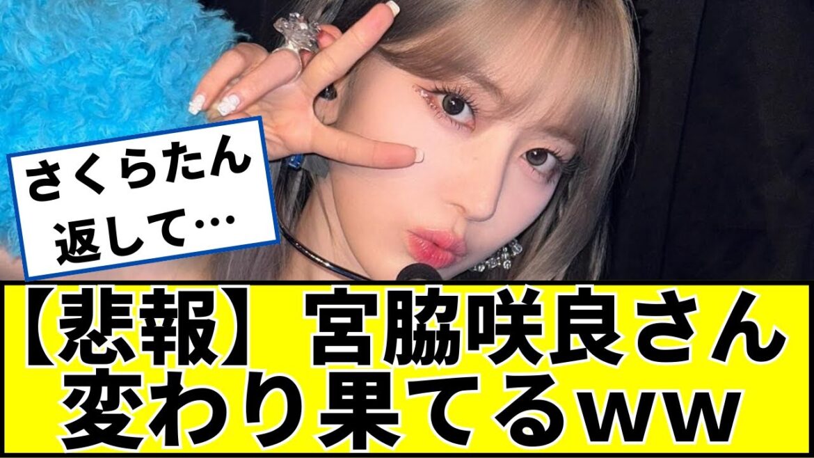 【悲報】宮脇咲良さん、変わり果てた姿で発見に対するネットの反応 #2ch #5ch #なんj