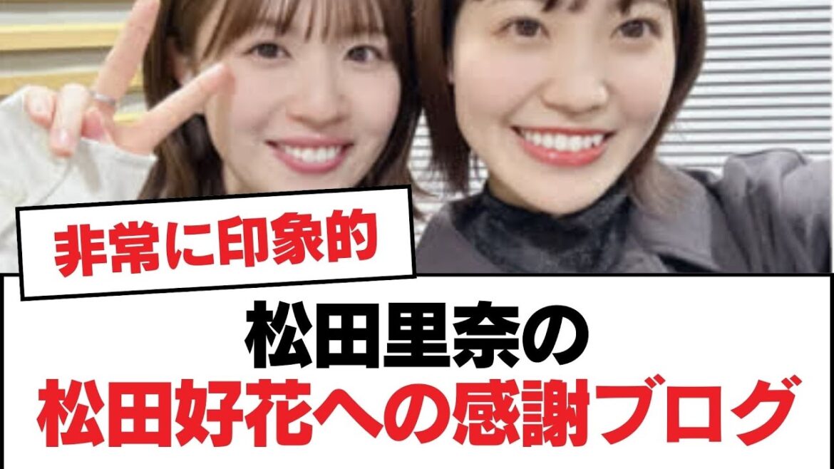 【日向坂46】松田里奈の松田好花への感謝ブログ【日向坂・日向坂で会いましょう】