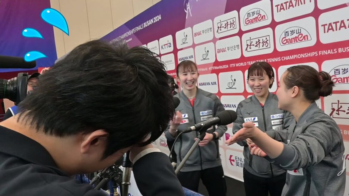 【インタビュー】レジェンド水谷隼 元相棒の伊藤美誠にたじたじ(汗)|世界卓球2024団体戦