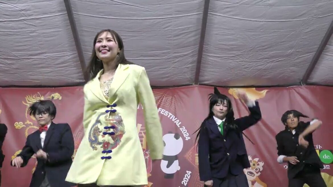 @2024年2月9日@愛内里菜@恋はスリル、ショック、サスペンス@上野でパンダ春節祭2024@上野公園竹の台広場ミニイブ@19:44