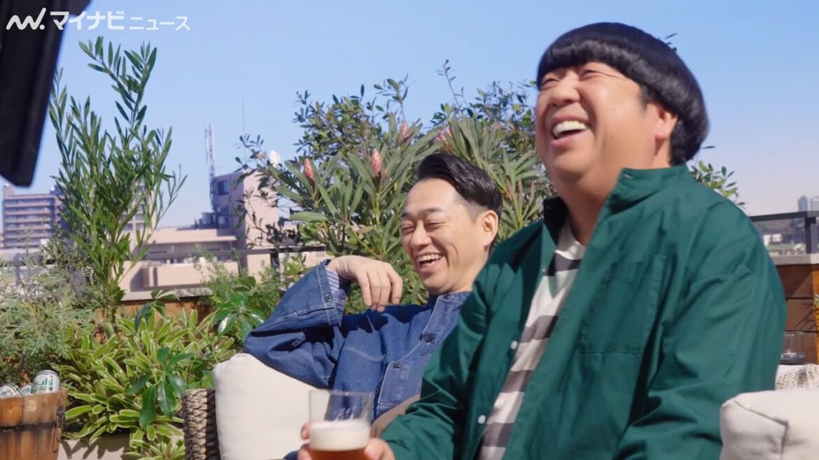 バナナマン設楽統、日村勇紀の「あぁぁ〜」に素で笑ってしまう!終始笑顔が絶えない撮影現場の裏側 アサヒスタイルフリー新CM&メイキング公開