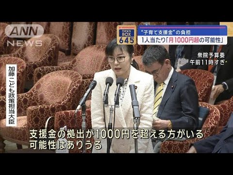 「子育て支援金」徴収 月額1000円超も 加藤こども政策担当大臣(2024年2月22日)
