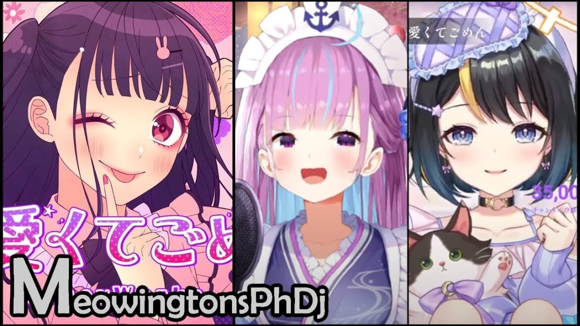 HoneyWorks ♫可愛くてごめん♫ ホロプロ 湊あくあ Aquax個人 希音らら Lara 連吟 Duet (MeowingtonsPhDj Mix)