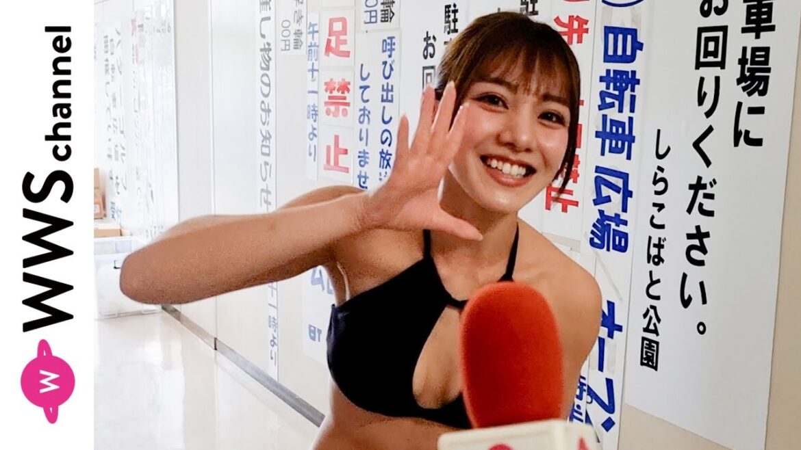 長谷川晴奈、胸元が開いたブラック水着で近代麻雀水着祭2024の意気込みを語る<SPLASH SUMMER×近代麻雀水着祭2024>
