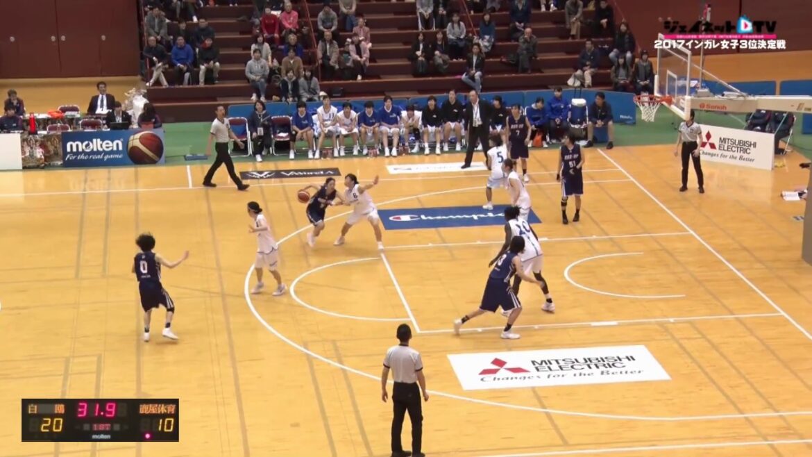 全日本大学バスケ2017インカレ女子3位決定戦、白鴎大学vs鹿屋体育大学