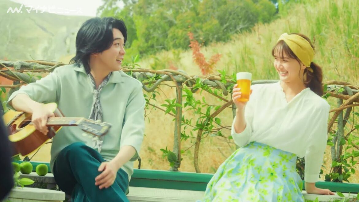 Mrs. GREEN APPLE・大森元貴、「青と夏」を大自然の中で披露 多部未華子も歌声にうっとり… 「淡麗グリーンラベル」新CM&メイキング映像公開