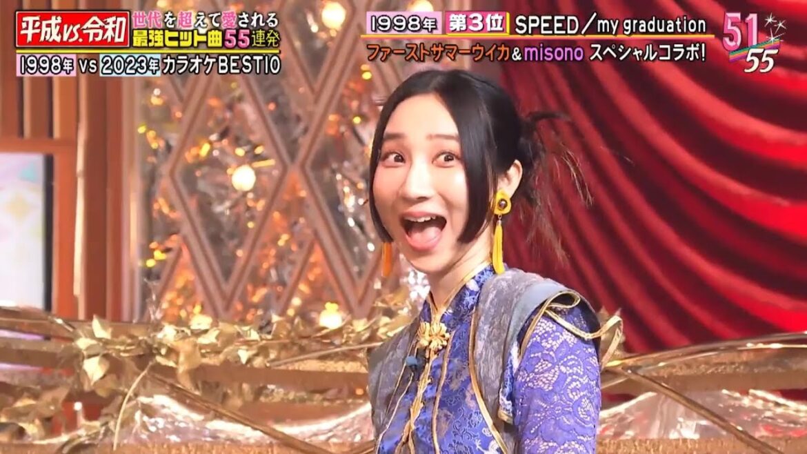 First Summer Uika and Misono sing ”My Graduation” by SPEED on “Showa vs Reiwa!” (2024.02.12)