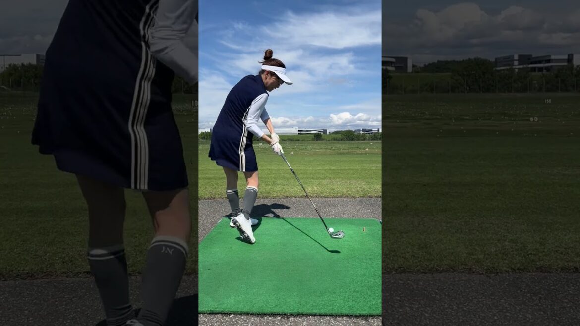 ラウンド回る前に後藤楽々が今日の調子チェック!!本編も見てね!!