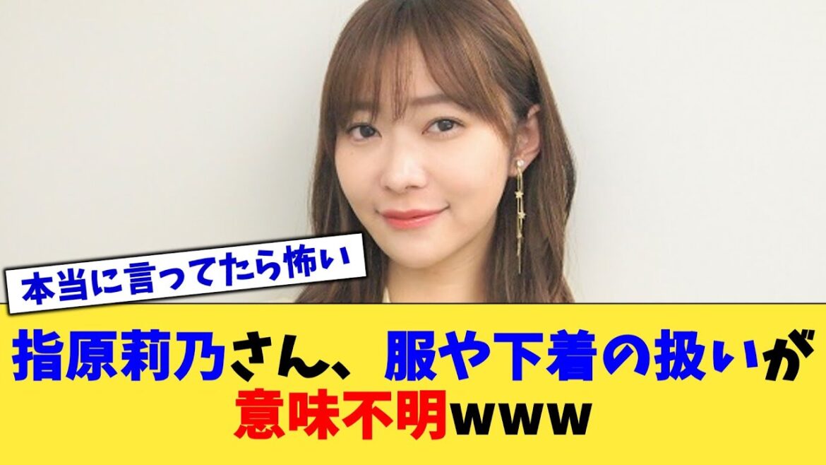 指原莉乃さん、服や下着の扱いが意味不明www【2chまとめ】【2chスレ】【5chスレ】