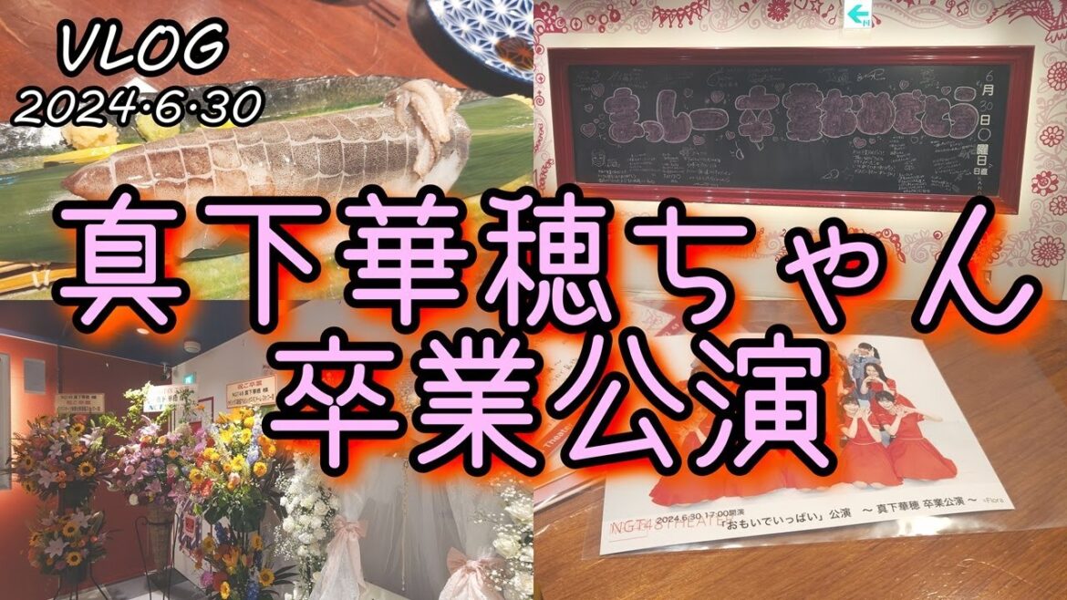 【VLOG】NGT48 真下華穂ちゃん卒業公演!~テトラポッドに寄せて返す波音 君が近づいた気配がする~