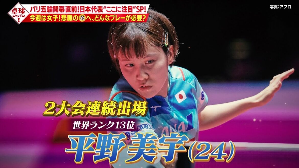 【パリ五輪】新ハリケーン・平野美宇 スピード&緩急 ”進化したバックハンド” 爆発力に期待!|卓球ジャパン