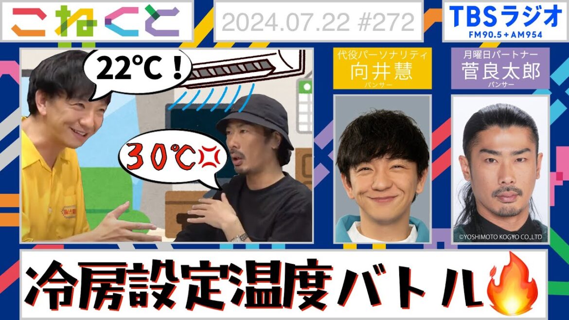 【冷房設定温度バトル🔥】(向井慧×菅良太郎『こねくと』#272)