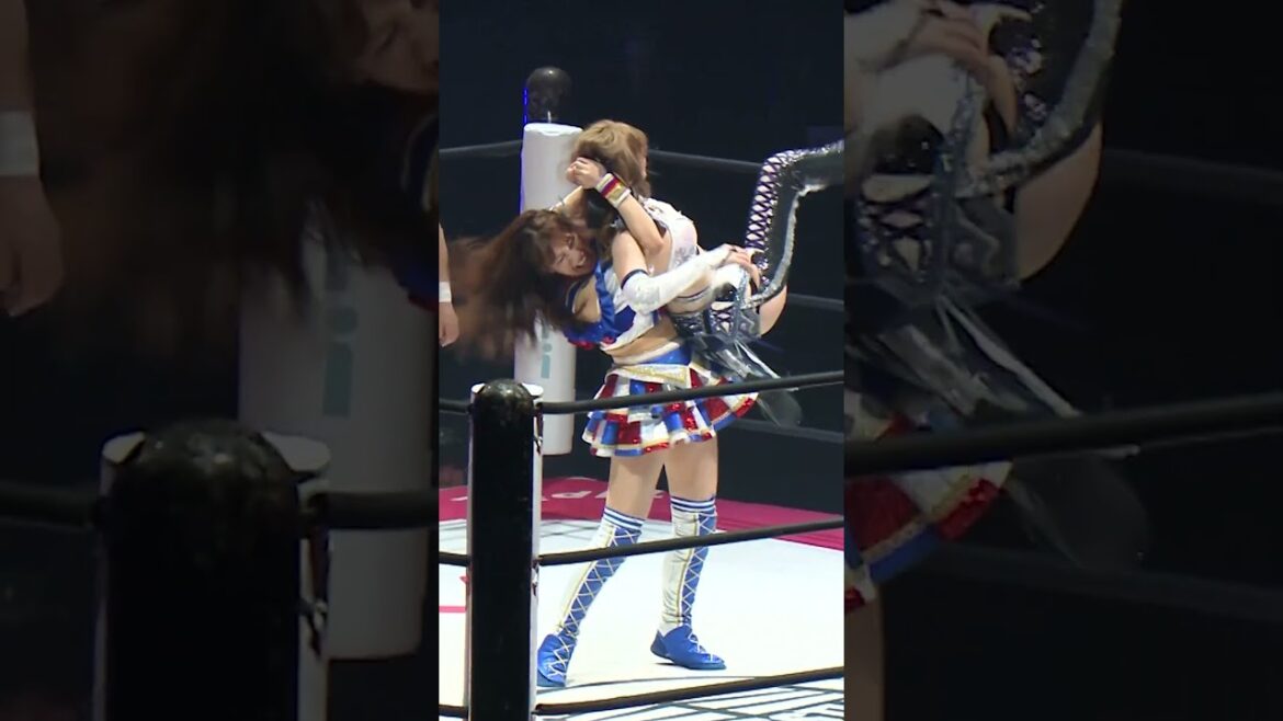 【女子プロレス】フルネルソンバスター / 荒井優希【SKE48の威力抜群な投げ技】