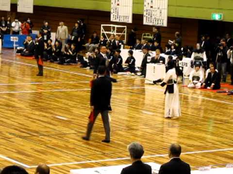 H24全国高校剣道選抜大会 女子決勝T1 左沢対守谷 副将大将
