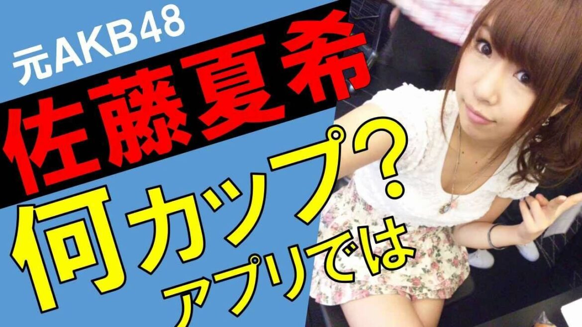 佐藤夏希のカップ数をアプリで測定したら?スリーサイズ暴露?