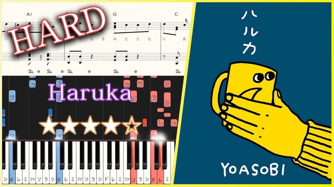Haruka – YOASOBI – Hard Piano Tutorial + Sheets【Piano Arrangement】