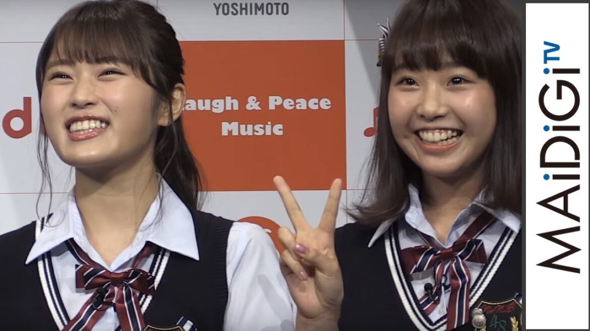 NMB48渋谷凪咲&加藤夕夏、イベント中にアルバムPR 「Laugh & Peace Music」発表会3
