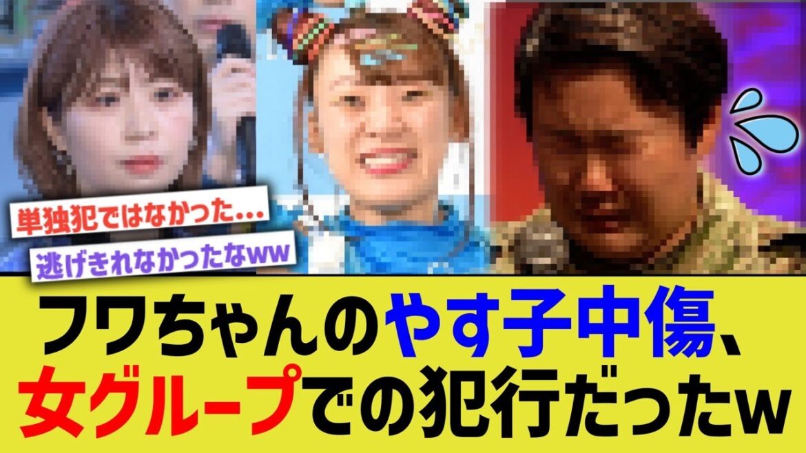 フワちゃんのやす子中傷、女グループでの犯行だと報道されるwww