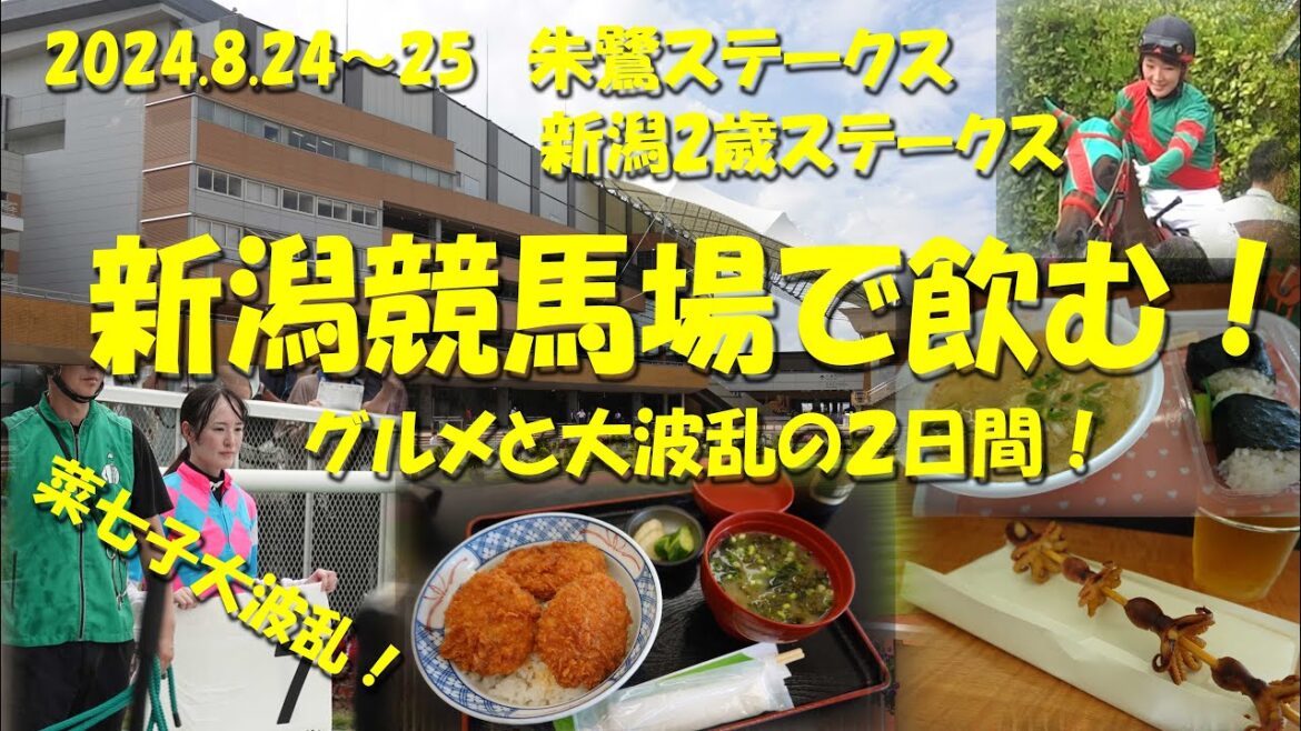 【新潟競馬場で飲む!】藤田菜七子、大江原比呂両女性騎手のワンツーで大波乱!グルメと大どんでん返しの2日間!【新潟2歳ステークス】【新潟競馬】【藤田菜七子】【永島まなみ】【大江原比呂】【ギャンブル飯】