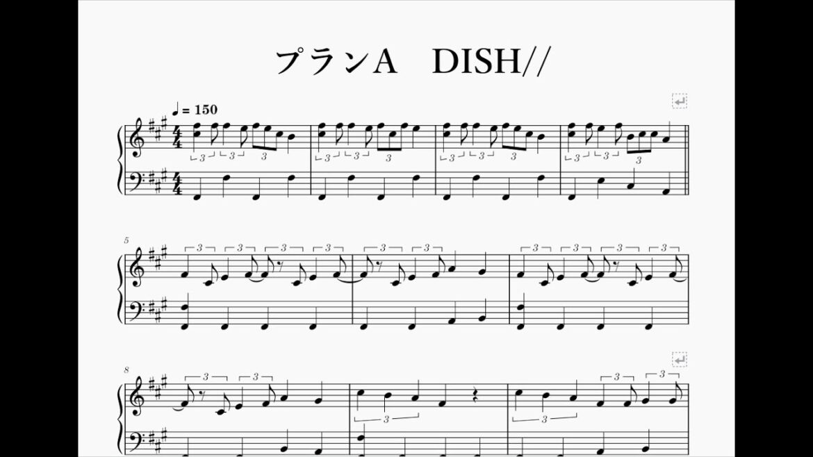 プランA DISH//「逃げ上手の若君」OP(ピアノ簡易版)