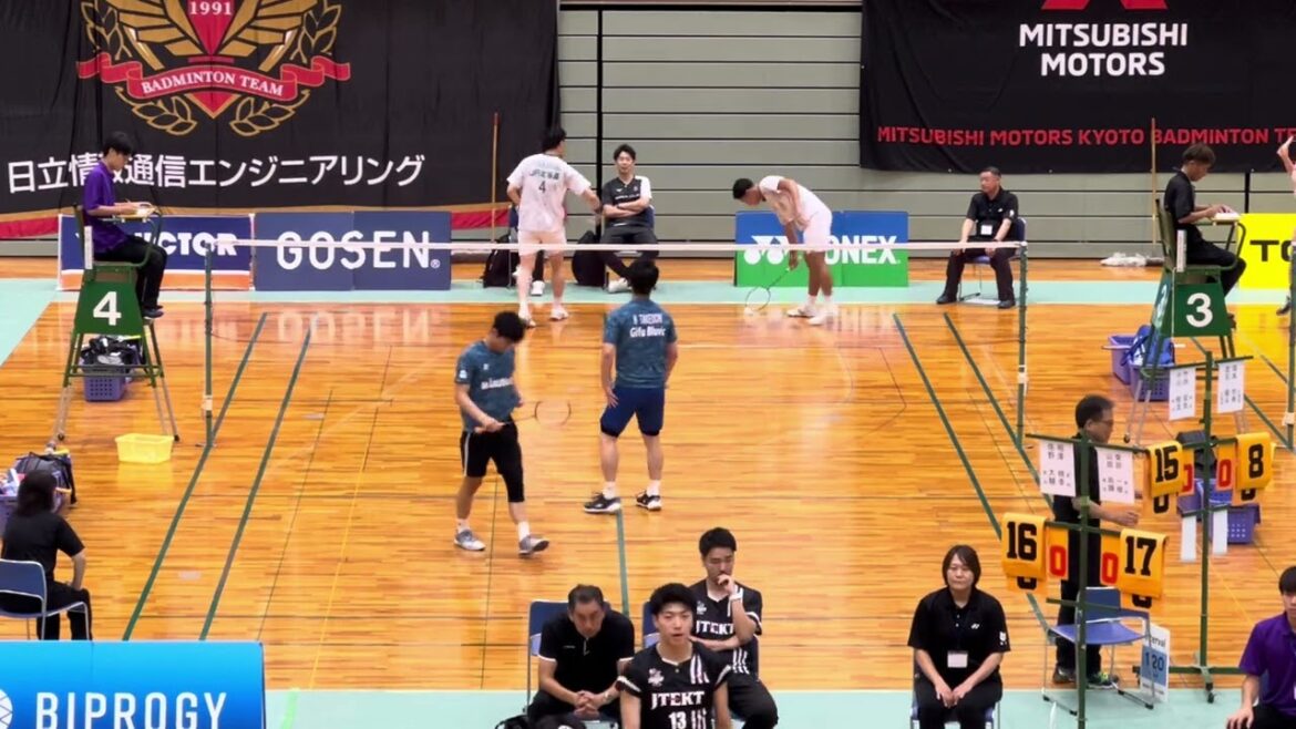 男子ダブルスJR北海道塚本光希/武石優斗vs岐阜竹内宏気さん/小川桂汰さん 第67回全日本社会人バドミントン選手権大会