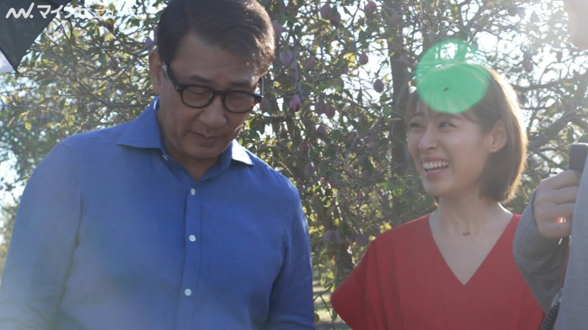 瀧本美織、中井貴一の突然の英語に爆笑!インタビュー中にトラックが通るも元気に「ヤッホー!」 ミキプルーン新CM&メイキング公開
