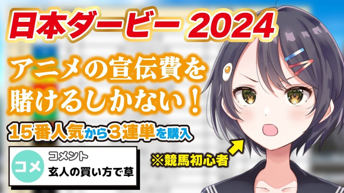 【日本ダービー】競馬でアニメの宣伝費を増やそうとするも買い方がおかしい晴【ライブオン/朝霧晴】